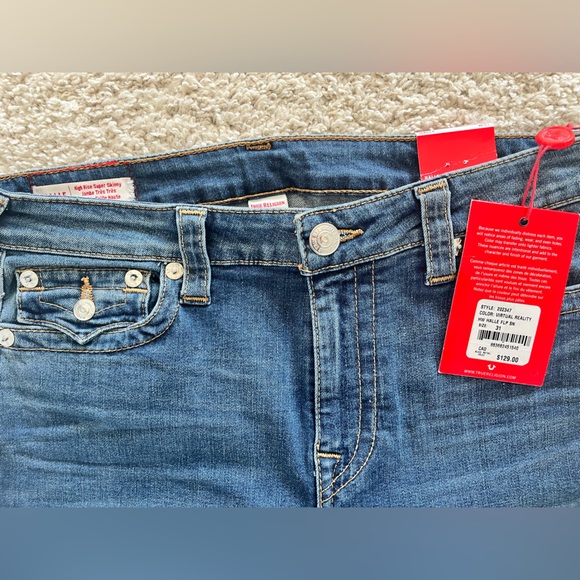 🆕 True Religion Womens Halle High Rise Skinny Jean - Picture 3 of 4
